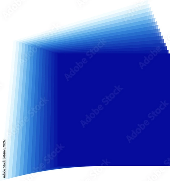 Obraz Futuristic blue square frame. Digital technology concept