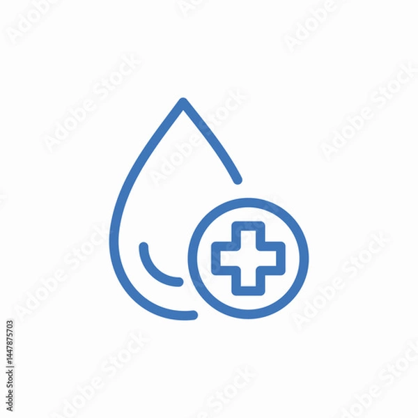 Obraz add enriched water icon sign vector