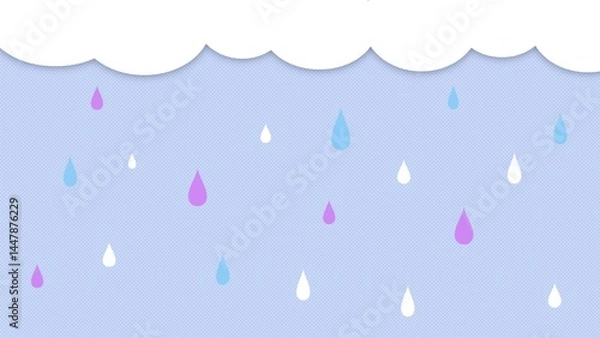 Obraz 雲と雨のキュートな背景