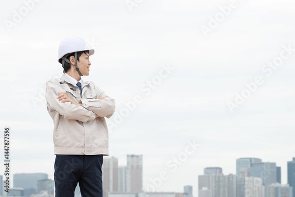 Fototapeta 作業服の男性