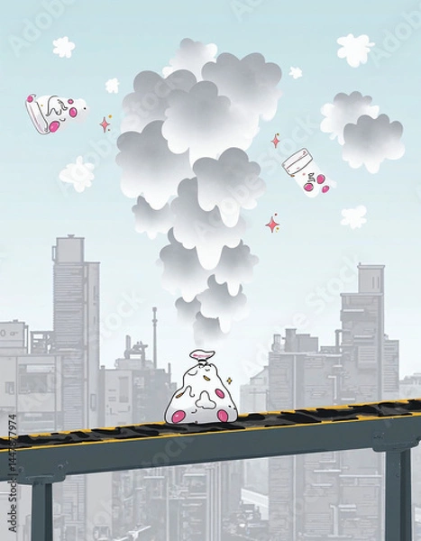 Fototapeta Disposable Cloud Factory