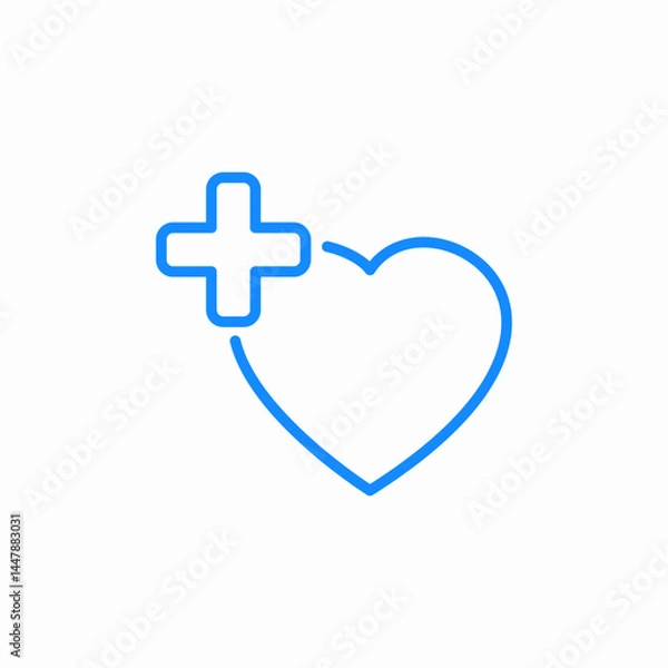 Obraz heart doctor icon sign vector