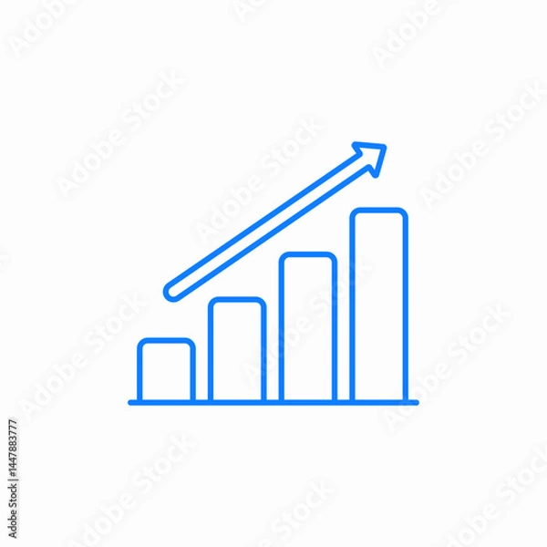 Obraz increase chart icon sign vector