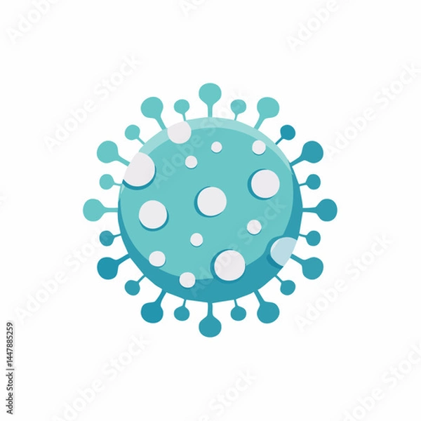 Fototapeta Virus icon in flat vector style