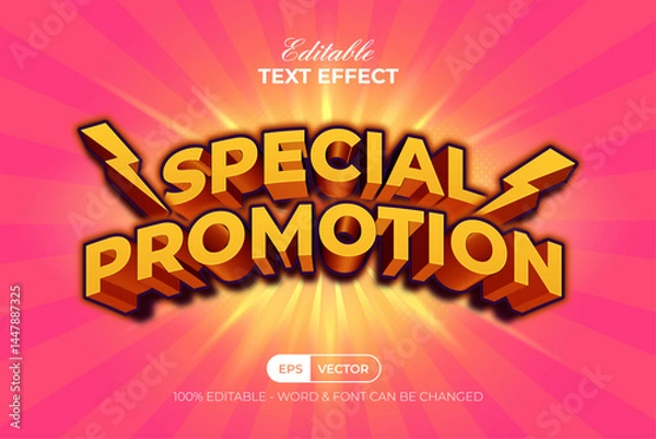 Fototapeta Editable Text Effect Sale Promotion Banner.