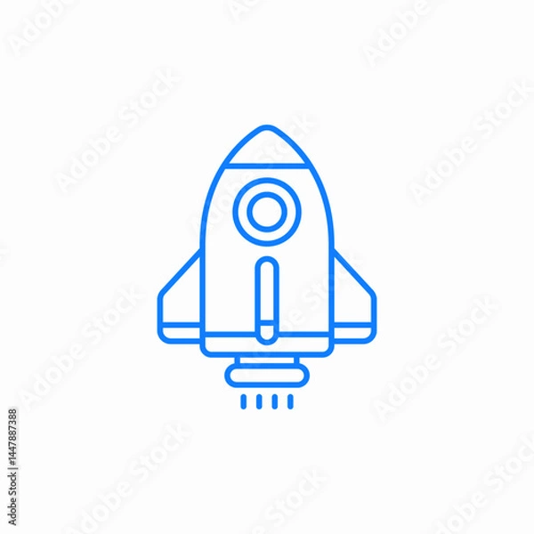 Obraz rocket space icon sign vector