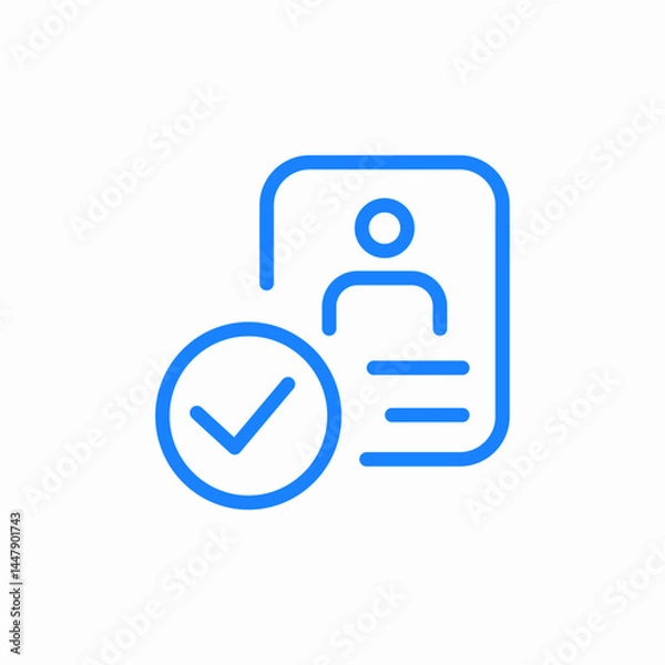 Obraz access granted approved blue icon sign vector