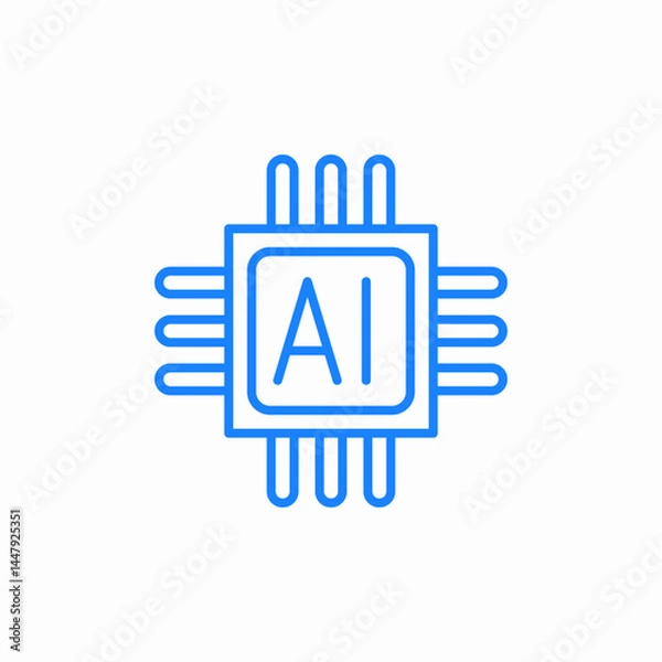 Obraz artificial intelligence icon sign vector