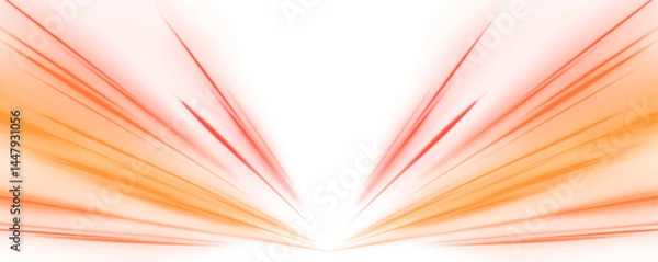 Fototapeta Sport car is made of polygons, lines and connected dots. Racing cars dynamic flash effects city road with long exposure night ligh. Vector PNG glitter light fire flare trace.	