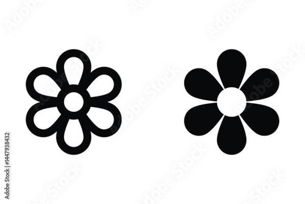 Fototapeta Flower icon. sign for mobile concept and web design. vector illustration