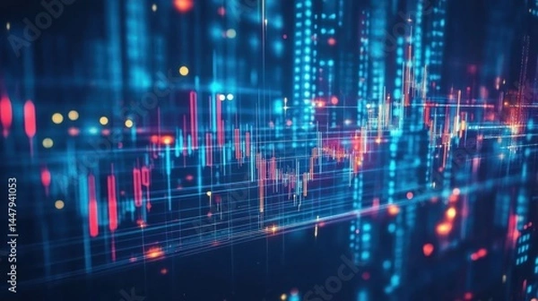 Fototapeta Abstract data visualization