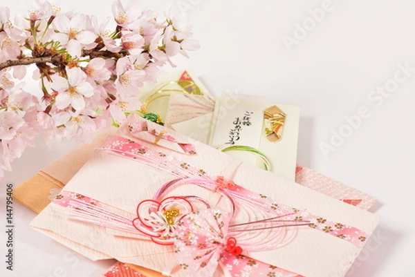 Obraz ご祝儀袋と桜