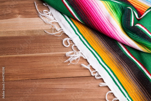 Obraz Mexican Serape on a table