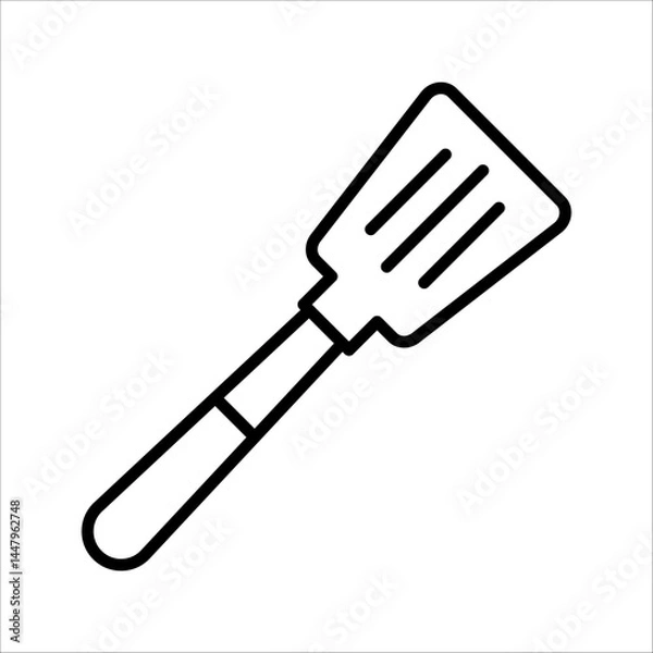 Fototapeta Spatula silhouette icon vector illustration isolated on white background