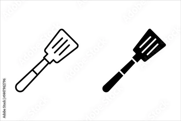 Fototapeta Spatula silhouette icon vector illustration isolated on white background
