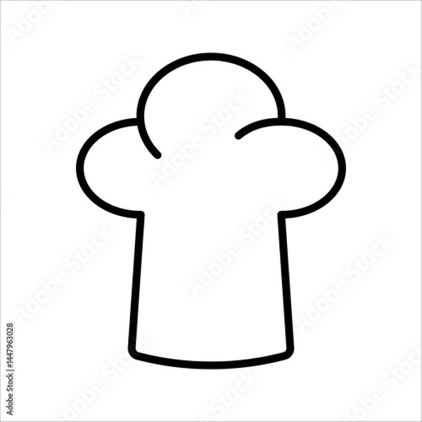 Fototapeta toque icon Flat simple outline set