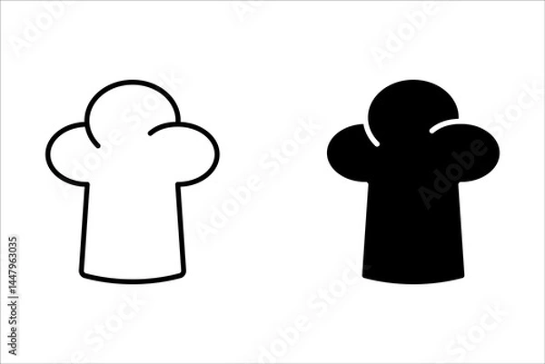 Fototapeta toque icon Flat simple outline set