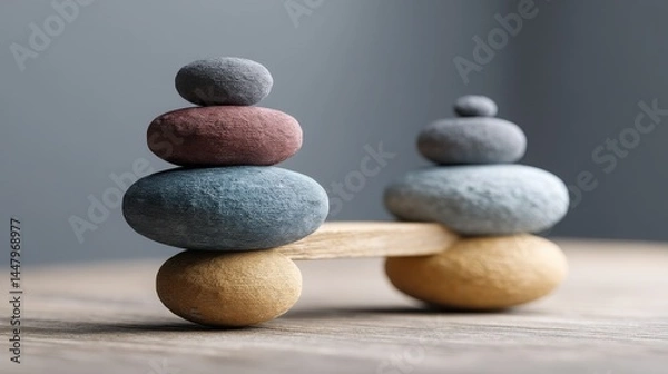 Fototapeta Conceptual icon depicting emotionally balanced dao decision tools for strategic governance and community cohesion