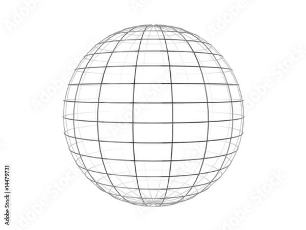 Fototapeta Wire frame sphere