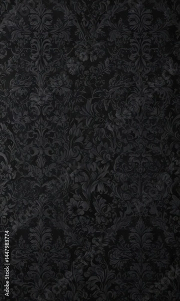 Obraz Intricate black gothic damask wallpaper  Floral vines, seamless pattern , vine, decor