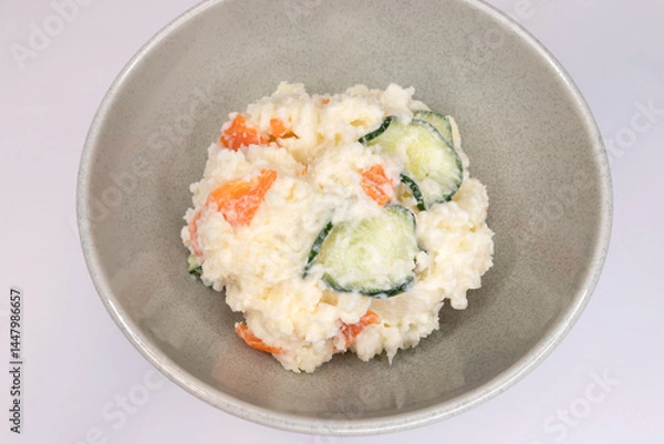 Obraz Japanese potato salad with cucumber and carrot