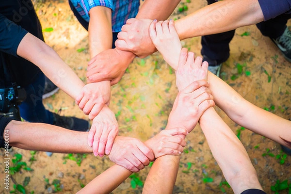 Obraz Teamwork Join Hands  Support Together Collaboration Concept