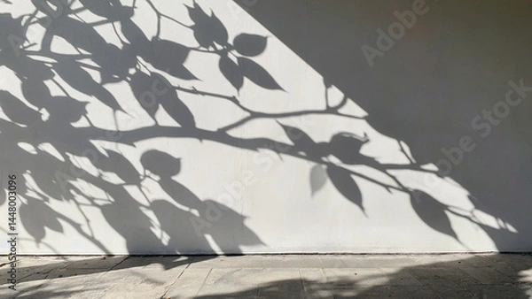 Obraz A tree silhouette on a wall, great for minimalist decor or abstract art