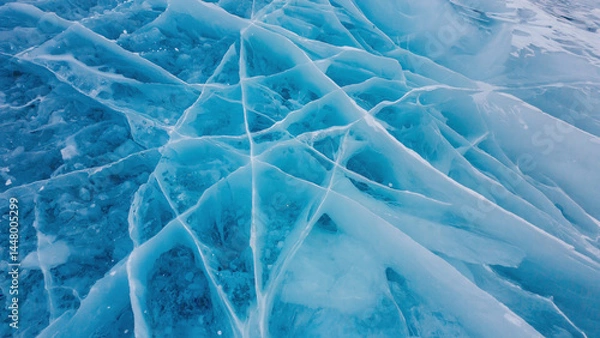 Obraz Close-up of ice on frozen lake or river