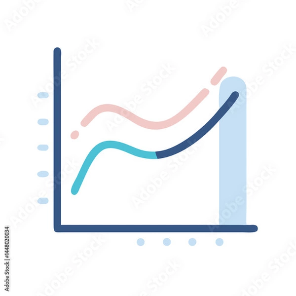 Fototapeta Line Graph Icon
