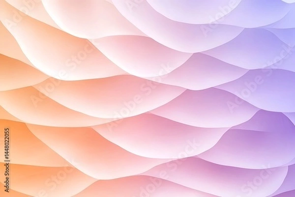 Fototapeta Abstract pastel wave pattern in orange and purple hues