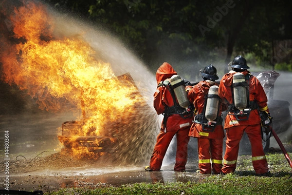 Fototapeta fireman in training
