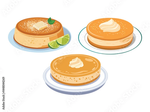 Obraz vector illustration of a spanish food Leche Frita (Fried Milk Dessert)