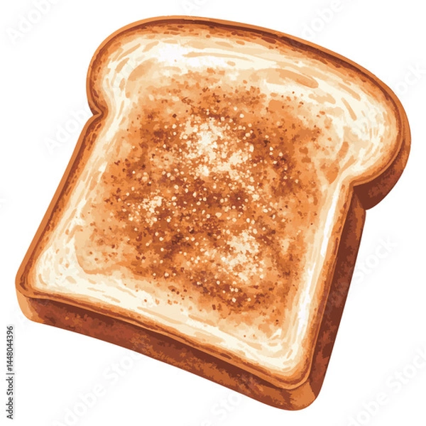 Obraz シナモントーストの水彩風イラスト　生成AI