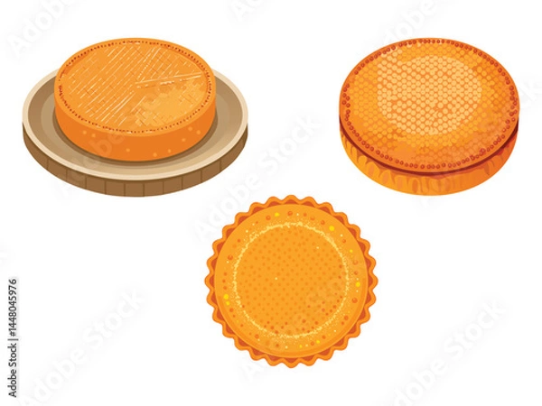 Obraz vector illustration of a spanish food Tetilla (Soft Cheese from Galicia)