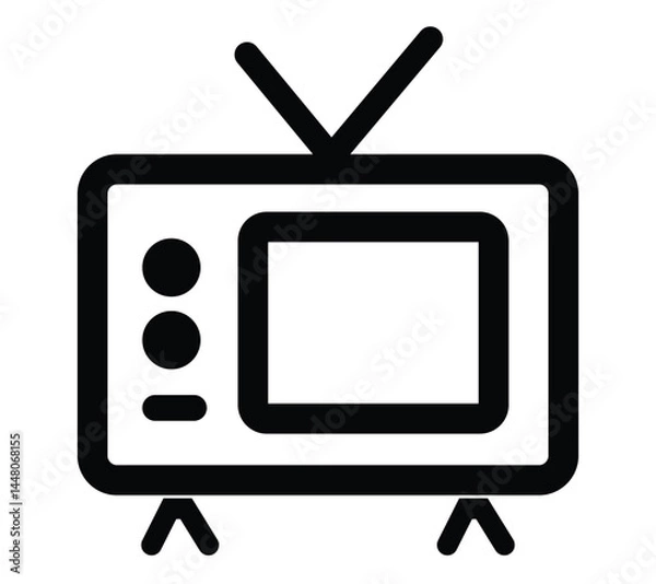 Fototapeta Tv icon set. television icon vector. tv icon flat vector icon. Tv icon vector for web and mobile app. television sign and symbol. Basic RGB