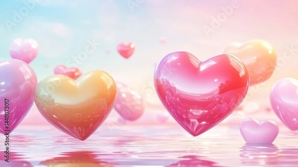 Fototapeta heart background featuring smooth