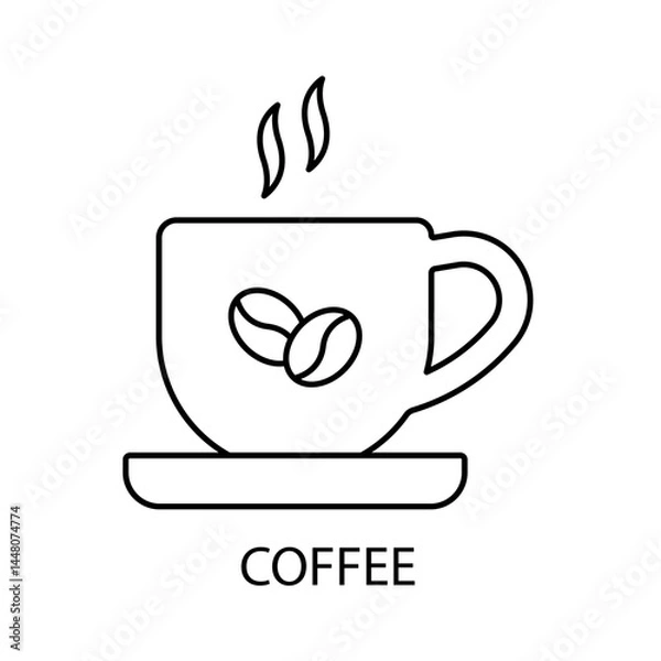 Fototapeta coffee icons  symbol vector elements for infographic web