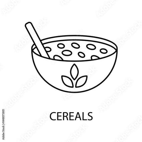 Fototapeta cereals icons  symbol vector elements for infographic web