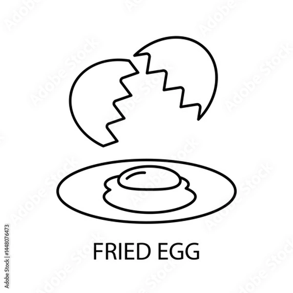 Fototapeta fried egg icons  symbol vector elements for infographic web
