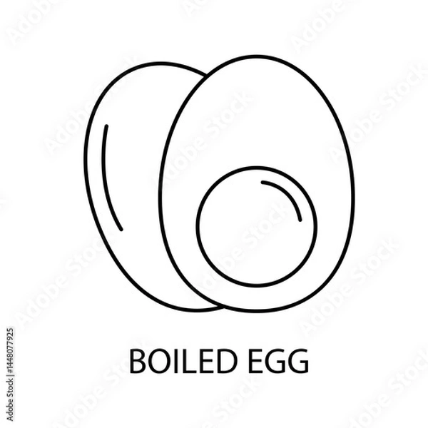 Fototapeta boiled egg icons  symbol vector elements for infographic web