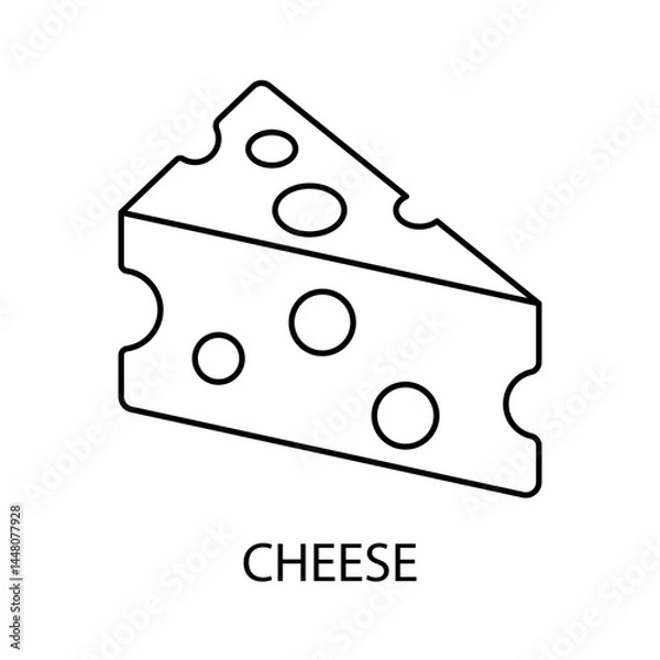 Fototapeta cheese icons  symbol vector elements for infographic web