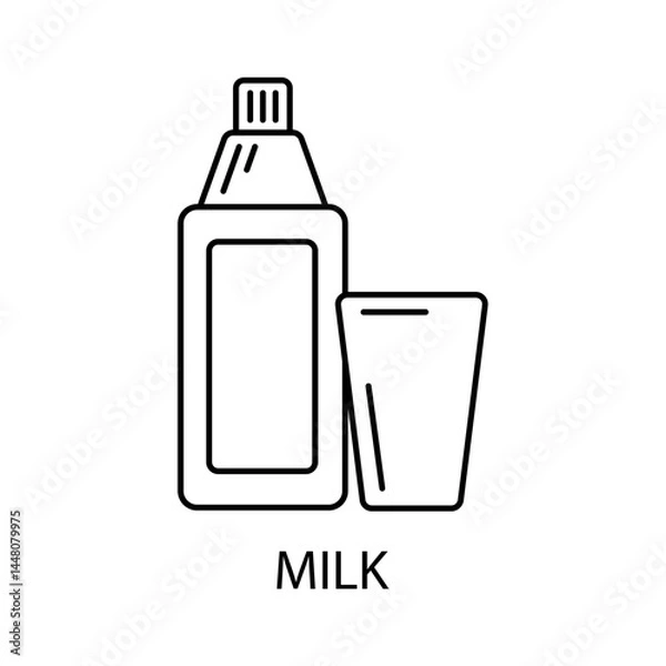 Fototapeta milk icons  symbol vector elements for infographic web