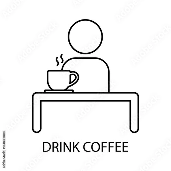 Fototapeta drink coffee icons  symbol vector elements for infographic web
