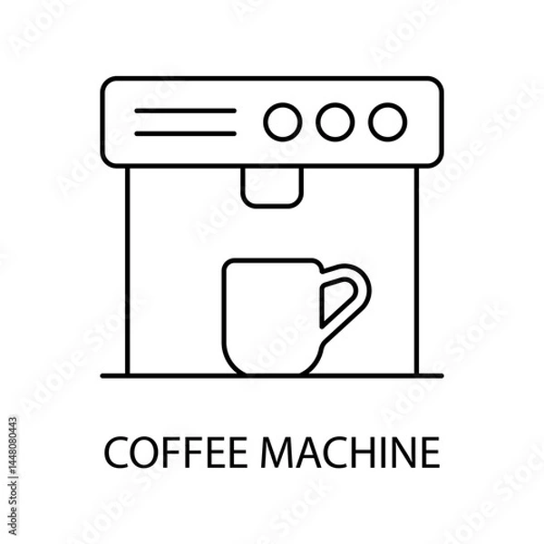 Fototapeta coffee machine icons  symbol vector elements for infographic web