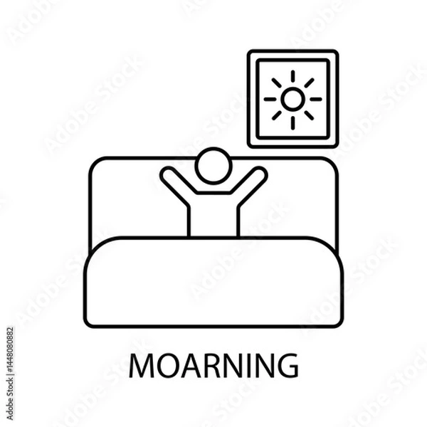 Fototapeta moarning icons  symbol vector elements for infographic web