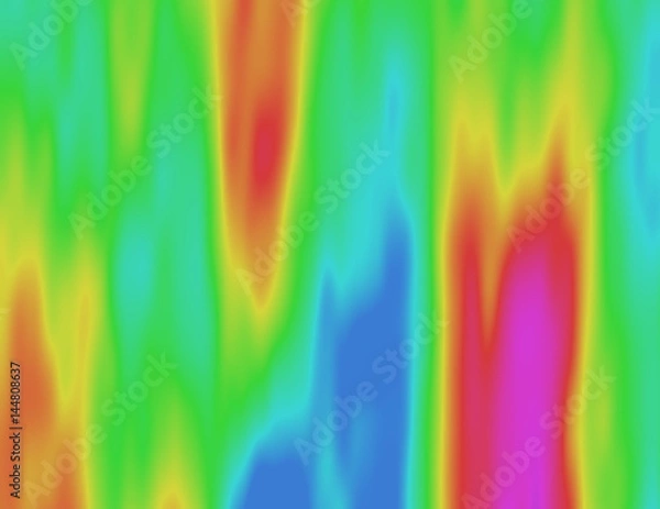 Fototapeta Abstract psychedelic colorful illustration. Visual heat map. Flowing acid haze. Ethereal scientific background. Element of design.