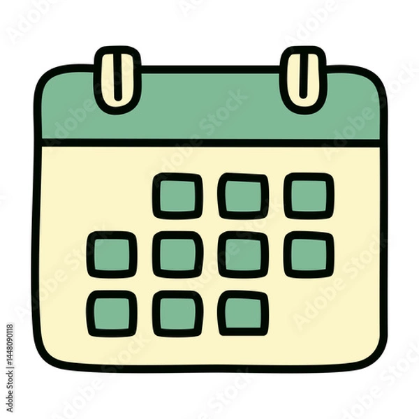 Fototapeta Flat illustration of calendar vector icon for web design