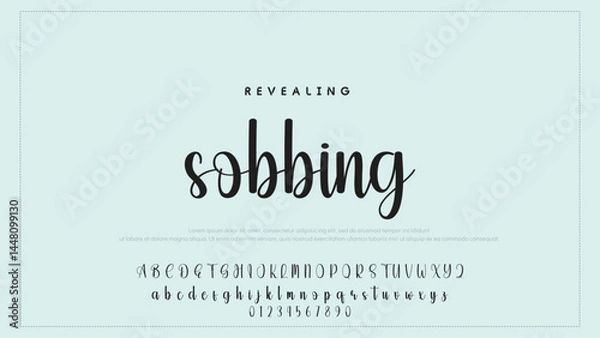 Obraz Hand drawn vector alphabet. Modern monoline signature script font. Elegant Signature Font. Best Alphabet Beautiful Calligraphy Signature Font