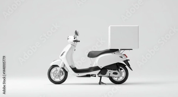 Fototapeta Scooter Delivery Front Mockup Promotion