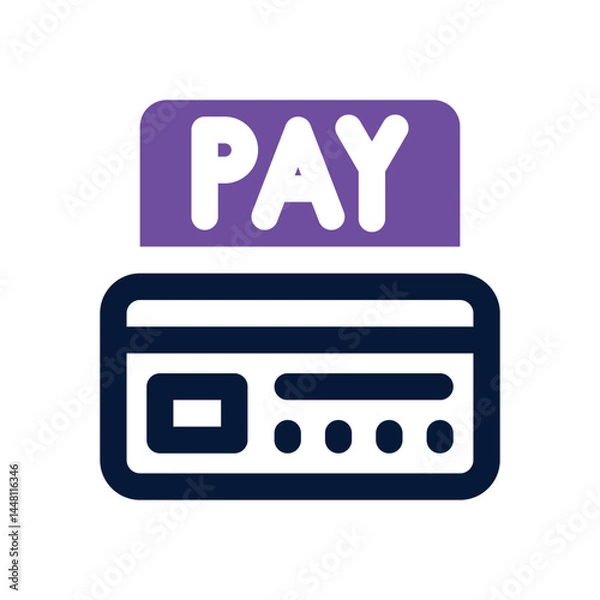 Fototapeta payment duotone icon. Sleek and modern vector icon for websites, mobile apps, marketing materials, and corporate design. Fully scalable and ready to use.